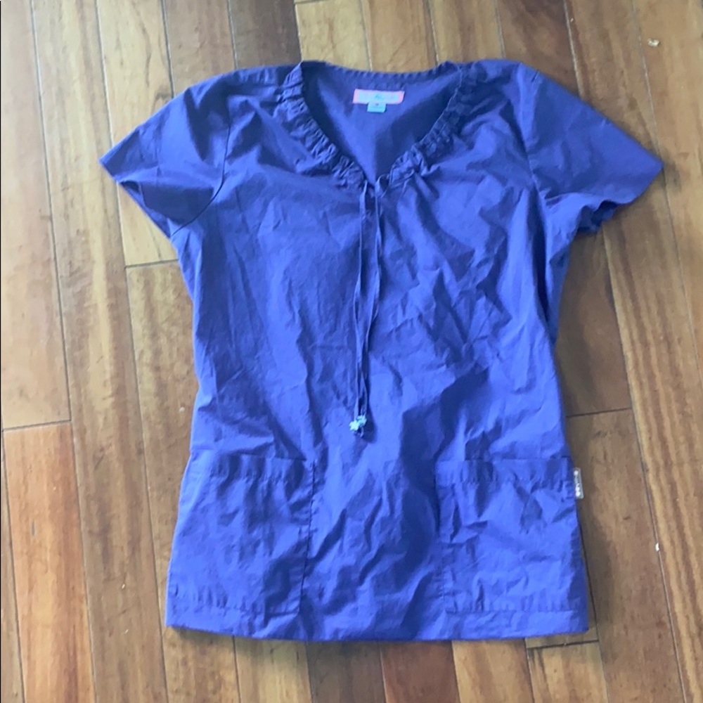Koi purple size medium scrub top